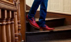 Mcclean - Ebony Hand Painted / Navy Suede