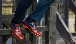 Mcclean - Ebony Hand Painted / Navy Suede