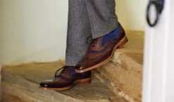 Mcclean - Navy Hand Painted / Choc Suede
