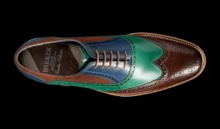 Valiant Multi - Ebony / Green / Blue Hand Painted